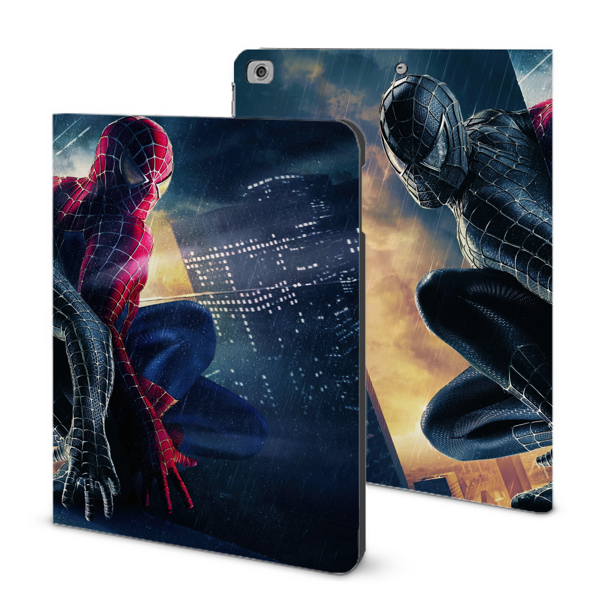 （画像用） Spider Man スパイダーマン IPad ケース ブック型 PUレザー TPU 耐衝撃 軽量 薄型 ペン収納なし 全面保護 IPad 各モデル対応